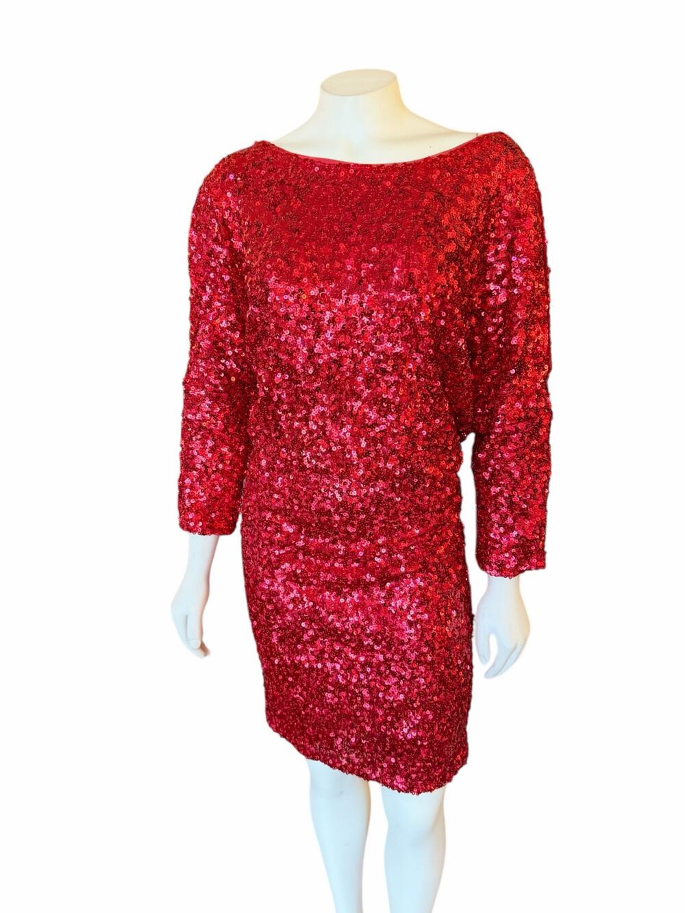 Boston Proper Red Sequin Dress size 14